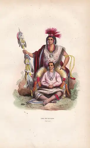 Chef des Renards (Amérique) -  America Amerika man natives leader costume Trachten costumes