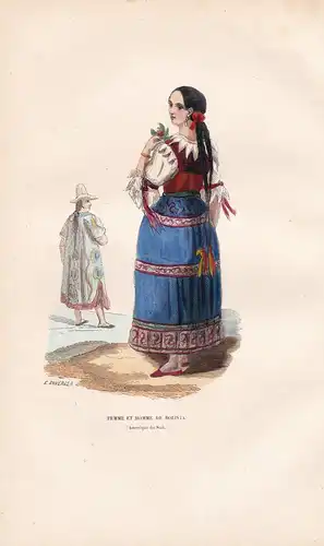 Femme et Homme de Bolivia - Bolivia South America / Bolivian woman / costumes Trachten