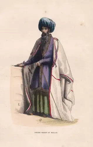 Prètre Persan ou Mollah - Persia Persien Persian priest Priester Iran Asia Asien costume Trachten costumes