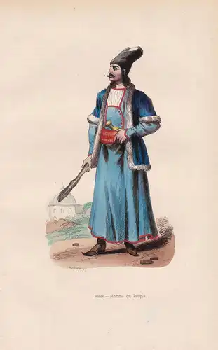 Perse - Homme du Peuple - Persia Persien Persian man Iran Asia Asien costume Trachten costumes