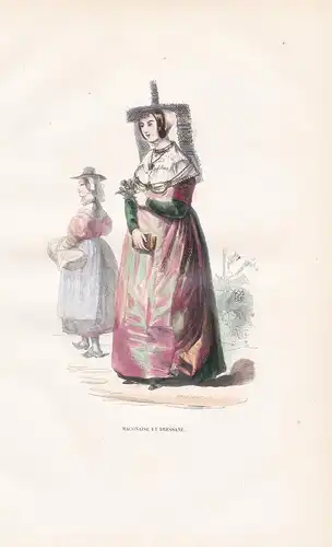 Maconaise et bressane - Mâcon / Bresse / French women / costume Trachten costumes