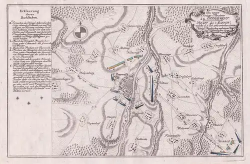 Plan der Action welche d. 3. Oct:1760 (...) bey Pasewalk vorgefallen. - Pasewalk / Vorpommern-Greifswald / Mec