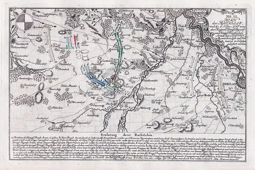 No: 12 - Plan der Bataille welche d. 5. Dec. 1757 (...) bey Leuthen zwischen Lissa und Neumarck in Schlesien g