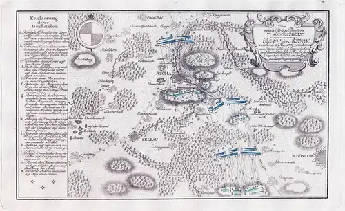Plan der Action, welche d. 8. May.:1759...bey Asch an der Egerischen Grenze vorgefallen. - Asch / As / Bohemia