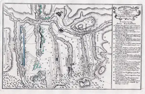 Plan der Action bey Reichenberg in Böhmen d. 21. Apr. 1757. - Liberec / Reichenberg / Böhmen / Czech / Cesko