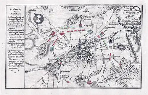Plan der Belagerung der Vestung Neiss...1758. - Nysa / Neisse / Polska / Polen / Poland