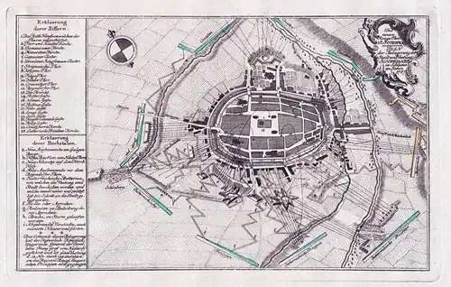 Plan der Belagerung der Stadt und Vestung Schweidnitz...1757. - Schweidnitz / Swidnica / Polska / Polen / Pola