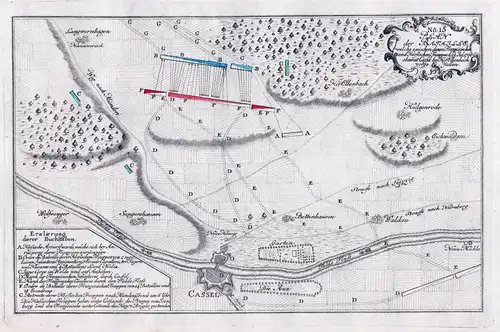 No: 15 - Plan der Bataille welche zwischen denen Französischen und Hessischen Trouppen d. 23. Jul. 1758 ohnwei