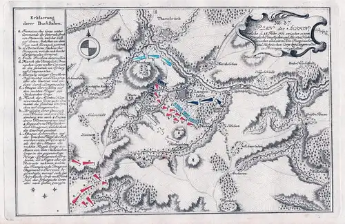 No: 37 - Plan der Action welche d. 15. Febr. 1761 (...) bey Langensaltza in Thüringen vorgefallen. - Bad Lange