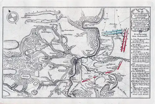 No: 19 - Plan der Bataille bey Luternberg ohnweit Caßel (...) - Kassel / Lutterberg / Schlacht / battle