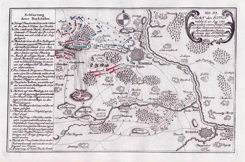 No: 33 - Plan der Action welche d. 20. Aug. 1760  (...) bey Strehla in Sachsen vorgefallen. - Strehla / Riesa