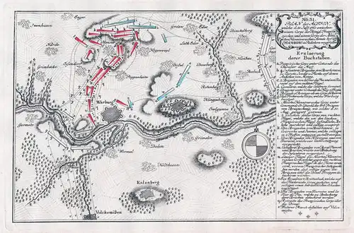 No: 31 - Plan der Action welche d. 31. July. 1760  (...) bey Warburg in Paderborn vorgefallen. - Warburg / Nor