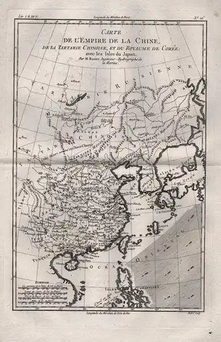 Carte de l'Empire de la Chine, de la Tartarie Chinoise, et du Royaume de Corée - China Chine Korea Japan Karte
