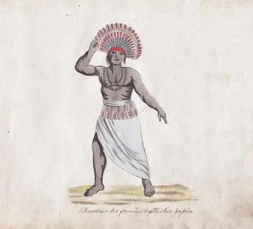 Bewohner der freundschaftlichen Inseln. No. 194 - Tonga Polynesia Polynesien / costumes Trachten