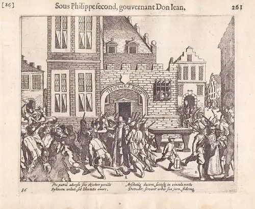 T'Hof van S. Baefs - Gent Hof van Sint-Baafs Vlaanderen Duke of Aarschot / Shows the capture of the Duke of Aa