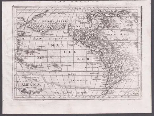 Americae - America Amerika Amerique Kontinent continent map Karte carte