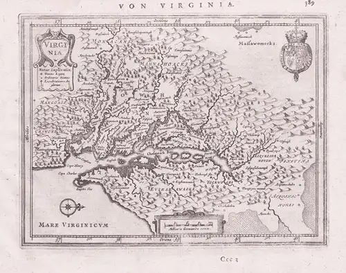 Virginia - Virginia America Amerika Chesapeake Bay Maryland Delaware New York United States Pennsylvenia map K