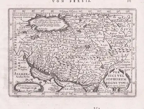 Persici vel Sophorum Regni Typus - Iran Persia Persien Caspian Sea map Karte Gerard Mercator