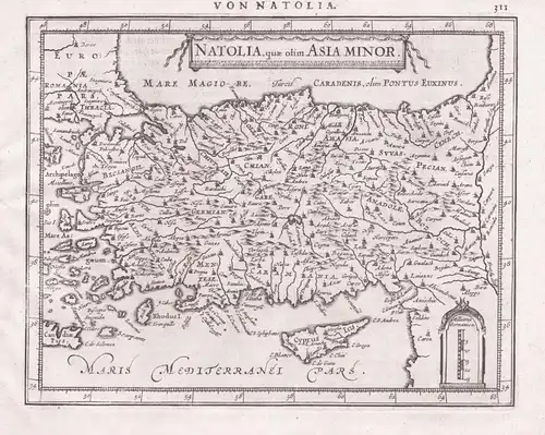 Natolia / Asia Minor - Turkey Türkei Asia Minor Anatolia Cyprus Zypern map Karte