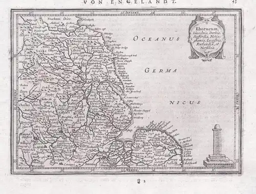 Eboracum, Lincolnia, Derbia, Staffordia, Notinghamia, Lecestria, Rutlandia, et Norfolcia - Lincolnshire Norfol