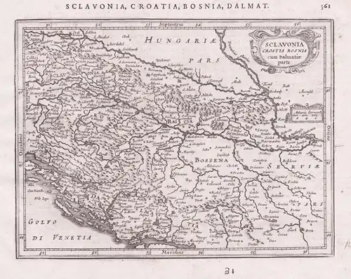 Sclavonia, Croatia, Bosnia cum Dalmatiae Parte - Croatia Kroatien Bosnia Herzegovina Dalamatia Bosnien Dalmati