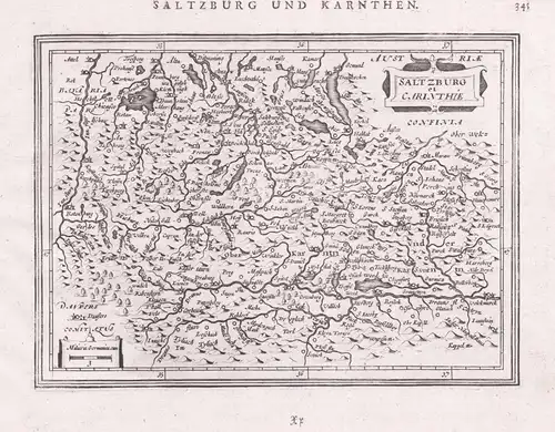 Saltzburg et Carinthie - Salzburg Kärnten Österreich Austria map Karte