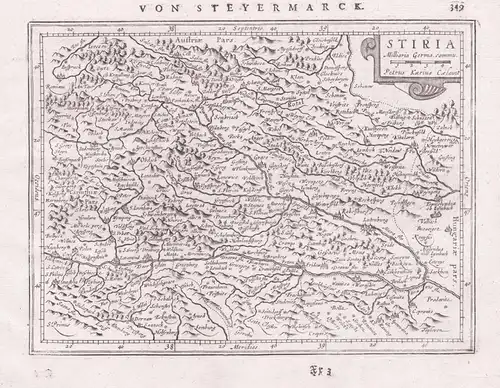 Stiria - Steiermark Österreich Austria map Karte