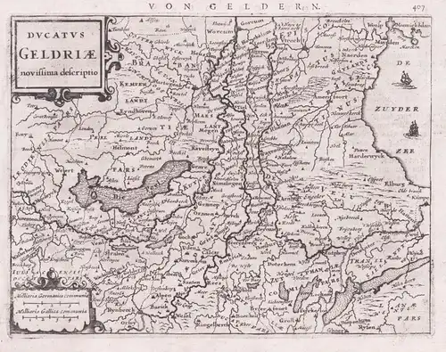 Ducatus Geldriae novissima descriptio - Gelderland Holland Niederlande Netherlands Nederland map Karte Gerard