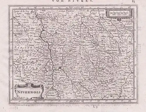 Nivernois - Nivernois Nevers Corbigny La Charité Frankreich France map