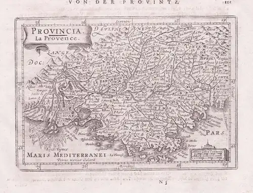 Provincia. La Provence - Provence Frankreich France map Gerard Mercator