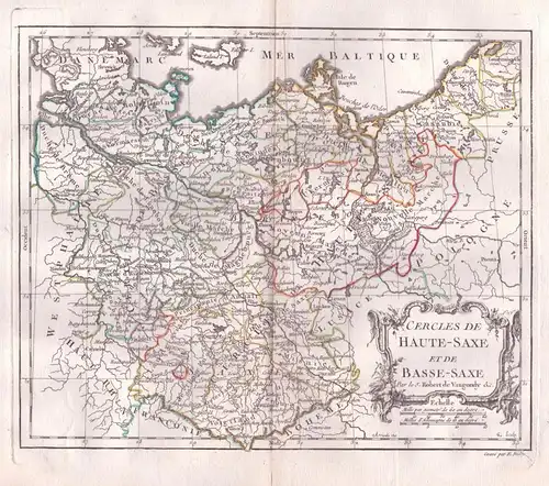 Cercles de Haute Saxe et de Basse-Saxe. - Sachsen Niedersachsen Anhalt Mecklenburg Schleswig-Holstein Polen Ka