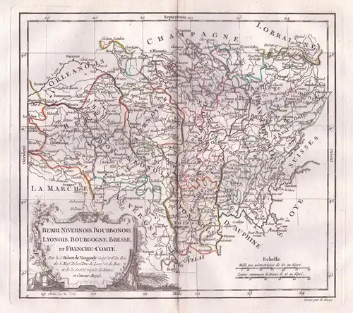Berri, Nivernois, Bourbonois, Lyonois, Bourgogne, Bresse et Franche-Comté. - France Berri Nivernois Bourgogne