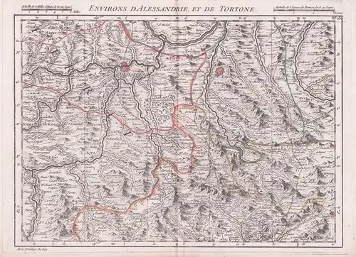 Environs d'Alessandrie et de Tortone - Alessandria Tortona Piemonte Piemont Italy Italia Italien Karte map