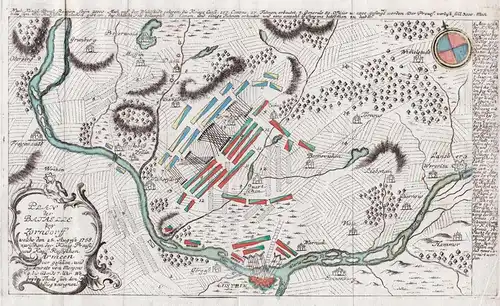 Plan der Bataille bey Zorndorff welche den 25. August 1758... - Sarbinowo / Kostrzyn nad Odra / Polska / Polen