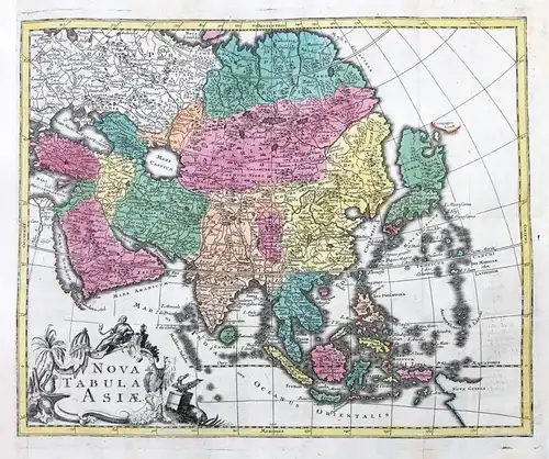 Nova Tabula Asiae - Asia / Asien / Asie / Kontinent / continent / China Japan Korea Philippines India Russia A