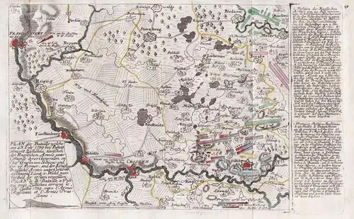 Plan der Bataille welche am 23. July 1759 bey Paltzig ohnweit Züllichau zwischen der Russischen Armée unter Co