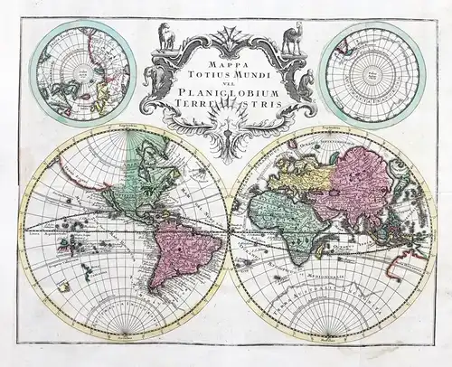Mappa Totius Mundi vel Planiglobium Terrestris - World map / Weltkarte / Mappemonde / California as an island