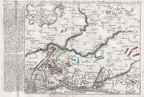 Plan der Bataille welche am 13ten Apr. 1759 bey Bergen 2 Stunden von Franckfurth, zwischen der Französ. Armee