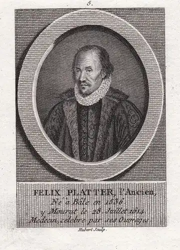 Felix Platter, l'ancien - Felix Platter (1536 - 1614) Mediziner Arzt doctor Medizin medicine Basel Portrait
