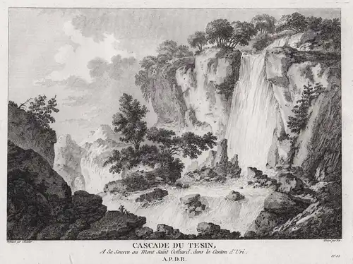 Cascade du Tesin, a sa source au Mont Saint Gothard, dans le Canton d'Uri - Fluss Ticino Wasserfall St Gotthar
