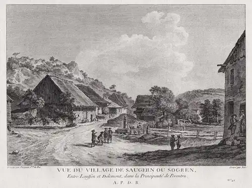  Vue du village de Saugern ou Sogren - Soyhieres Delsberg Kanton Jura    / Schweiz Suisse