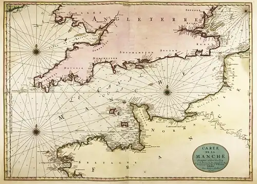 Carte de la Manche faite par ordre du Roy pour le service de ses Armées de Mer. - English Channel  / sea chart