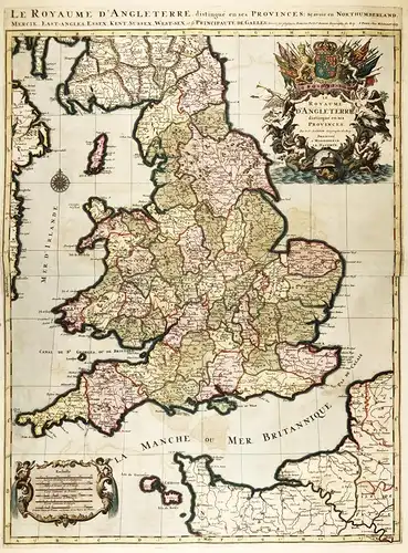 Le Royaume d'Angleterre distingue en ses provinces - England / Wales / Great Britain / Großbritannien
