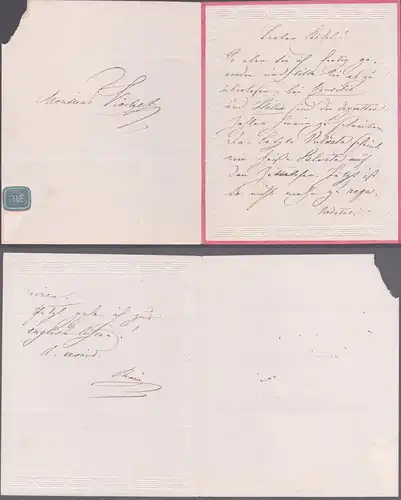Eigenhändiger Brief mit Unterschrift / Autograph letter with signature