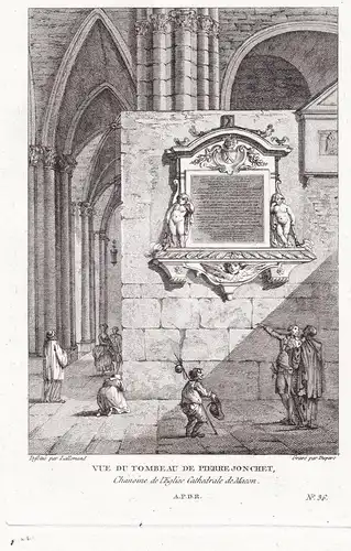 Vue du Tombeau de Pierre Jonchet, Chanoine de l'Eglise Cathedrale de Macon. - Macon Cathedrale tombeau Pierre