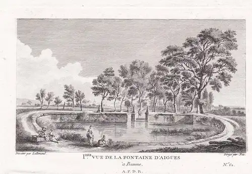 Iere. Vue de la Fontaine d'Aigues a Beaune - Beaune fontaine Cote-d'Or Bourgogne Ansicht view vue