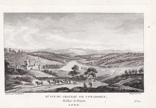 IIe. vue du Chateau de Coraboeuf, Buillage de Beaune - Chateau de Coraboeuf Ivry-en-Montagne Cote-d'Or Bourgog