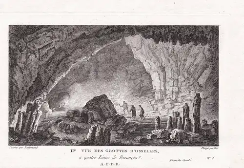 IIe. Vue des Grottes d'Osselles, a quatre Lieues de Besancon. - Grotte d'Osselle Besancon Doubs Bourgogne Ansi