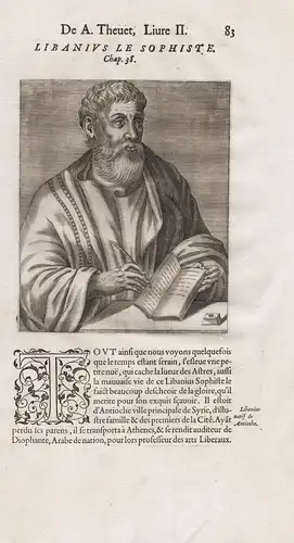 Libanius le Sophiste - Libanios (314-n.393) Libanius teacher rhetoric Redner Roman Empire Römisches Reich Port