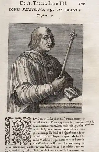 Louis Unziesme, Roy de France - Louis XI roi de France (1423-1483) King König Frankreich Portrait